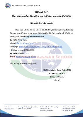 Thong bao thay doi hinh thuc lam viec